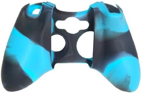 Камуфляжный Силиконов калъф за безжичен контролер за Xbox 360 (син камуфлаж)