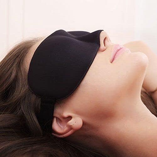 Spancare Blind Sleeping Eye Mask Slip Night, Sleep Eye Черно 3D Хлопчатобумажный Супер Мека чанта за Носене