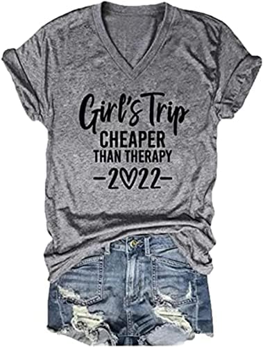 Пътуването на момичето е по-Евтино, Отколкото Терапия, Риза за Жени С Писмото Принтом, Забавни Тениски За Момичета, Пътуване 2023, Летни Почивки, Риза