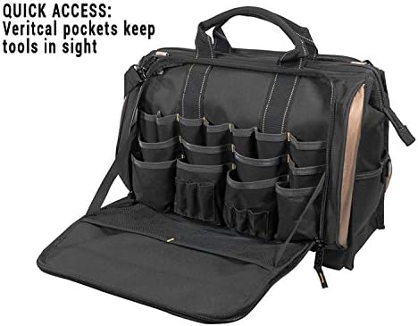 Чанта за инструменти CLC Custom LeatherCraft 1539 с множество офиси и 50 джобове и Выступом за Кофи - Ролка за инструменти,