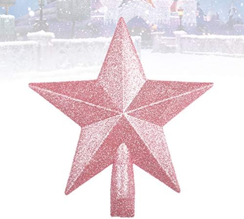 Amosfun Звездна Украса, Блестящ Topper за Коледната Елха, Звезда Върхът на Дърво за Украса на Коледната Елха или