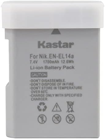 Зарядно устройство Kastar EN-EL14A LED2 USB Съвместим с акумулаторни батерии Nikon EN-EL14a/EL14b/EL14c, DF BG-2Т,