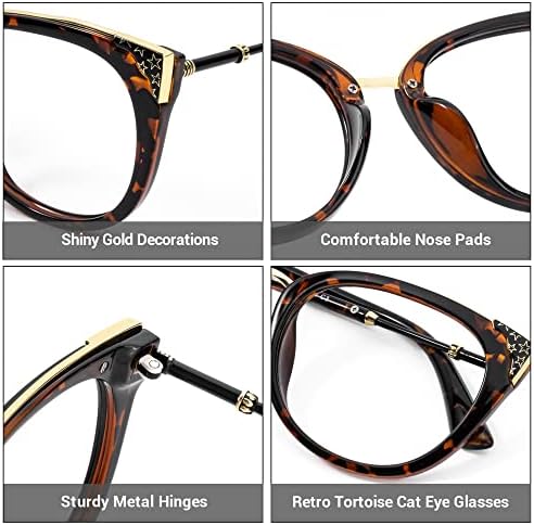 Zeelool Ретро Извънгабаритни Очила Cat Eye Blue Light Blocking Glasses за Жени Dalton OP01934