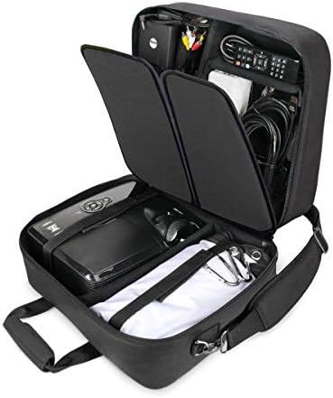 Чанта за проектор USA Gear - Преносима чанта за проектор, съвместим с кинопроекторами Epson Home Cinema 1060, GooDee 2020, YABER