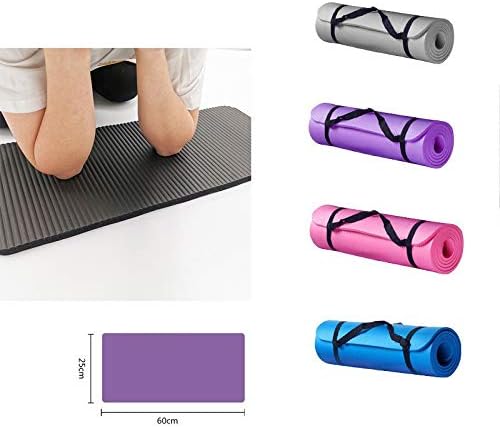 MAMaiuh Малко Здрав килимче за йога с дебелина 15 мм, Лесен Противоскользящий спортен тампон за фитнес с каишка за носене