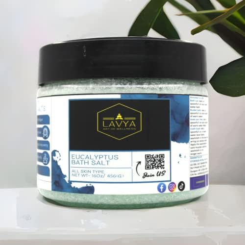 Формула естествени соли за вана Lavya Luxuary Евкалипт Pure за спа-релаксация на тялото и на Краката, възстановяване на мускулите,