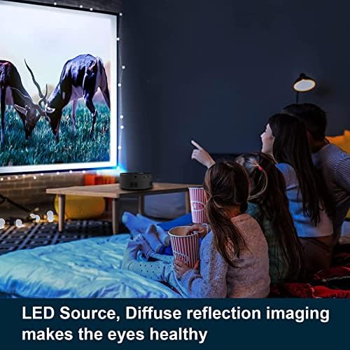 Мини Проектор TUU с високоговорител 15ANSI Мултимедиен видео проектор за Домашно кино С поддръжка на 1080P Съвместим с мобилно устройство за домашно кино и филми на откри