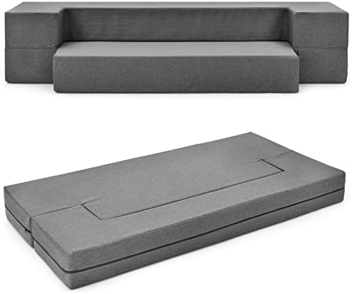 Разтегателен диван-легло Giantex 8 Инча, Разтегателен-Futon с ефект на паметта, Матрак от плащаницата, Разтегателен
