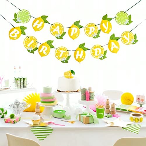 Лимонов декор, банер честит рожден Ден за деца, лимон украса за душата на детето, украса за парти лято