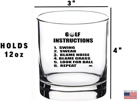 Rogue River Тактически Забавни Инструкции По Голф Старомодна Чаша За Уиски Пиене Не Мога Да Понасям Чаша Подарък За Играч На Голф