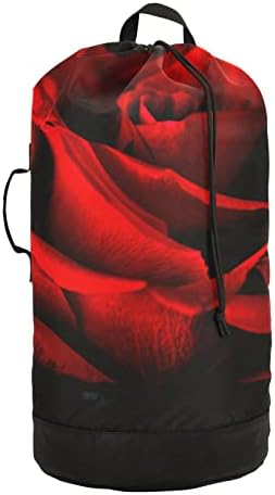 Чанта за дрехи на Рамо Раменна RURUTONG, Романтична Червена Роза, Дантела с Ключ, Машинно Пране, Голям Органайзер за Мръсни
