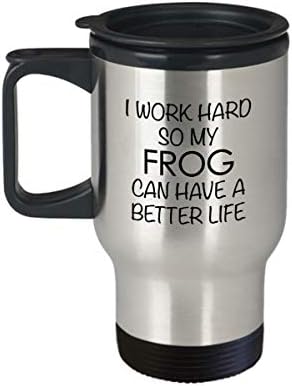 Аксесоари HollyWood & влакното наблизо Жаба Аз усърдно работя, за моята жаба е най-добрият живот, Пътна Чаша, Чашата за