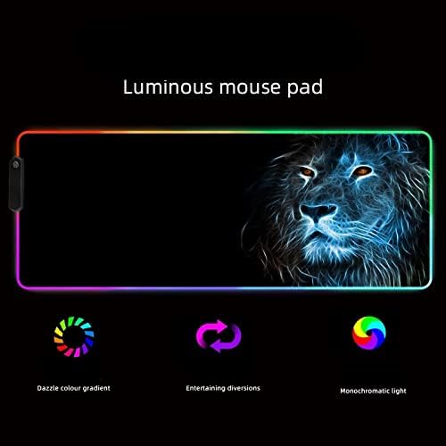 Цветен Светлинен Подложка За Мишка На Извънгабаритни Гейм Лаптоп За Игри Glare Симфония Подложка За Мишка От 31,5 X 11.8 Инча