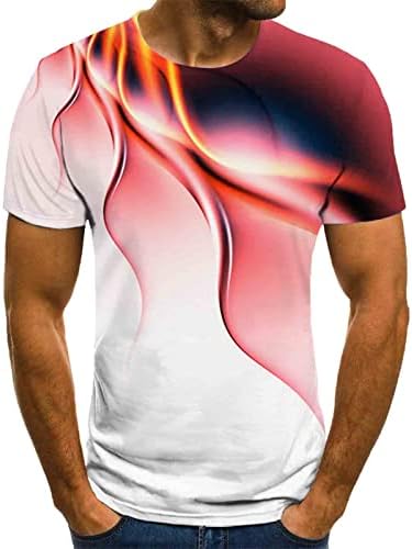 Най-добрите Ризи за Мъже, на Хладно 3D Дигитален Печат с Цип, през Цялата Деколте, Къс Ръкав, Спортен Пуловер,