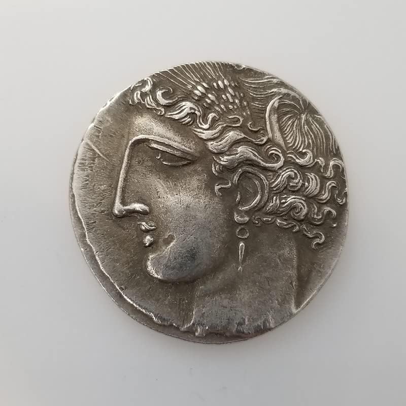 Старинните Занаяти Гръцка Монета С Медна Сребърно Покритие Состаренный Сребърен Долар Сребърен Кръг 3387
