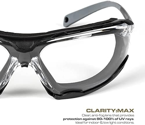 Перчаточная станция Optic Max - Защитни очила за мъже с защита срещу замъгляване - Защитни очила с 3 опции