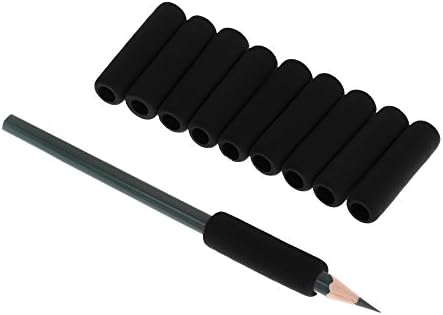 Опаковка BLUECELL от 30 на мека пяна дъски моливи черни с 1,5-инчов дръжки за моливи, калъф за моливи (черен)