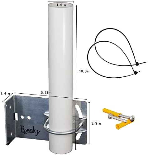 Универсална скоба за външни стенни антена, полюс с дължина 10 инча висока якост от пластмаса, позволява да се избегнат