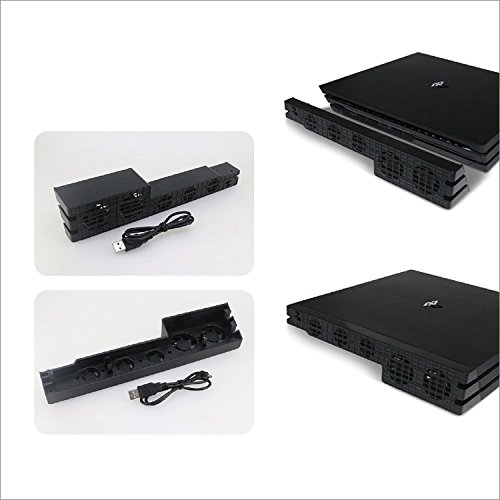 Вентилатор за охлаждане Dobe PS4 Pro Интелектуална Регулиране на температурата Черен за конзоли Sony PlayStation 4 Pro