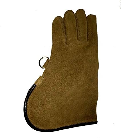 Ръкавица за лов на лов (Однослойная, светло кафяв) От замшевой кожата Стандартен размер с дължина 12 инча