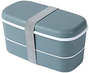 N/A Пластмасов двупластова кутия за Бэнто, Херметически Контейнер за съхранение на продукти, Подходящи за микровълнова