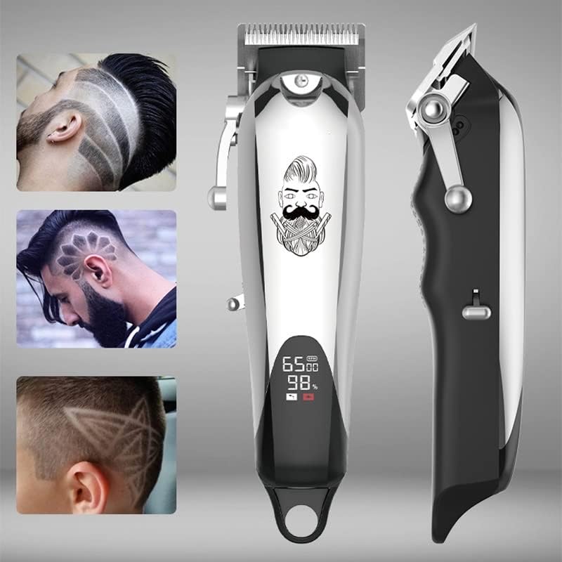 Фризьорски Ножици За Подстригване на Коса за Мъже, Мъжки Безжична Професионална Сужающаяся Машина За Подстригване на
