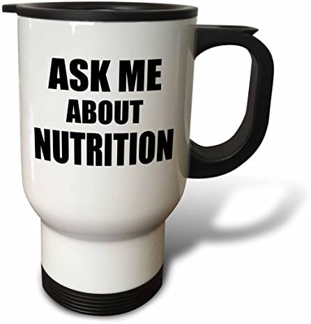 3dRose Питайте ме за хранене, Рекламирайте своята работа на диетолог, Обява за работа, Реклама и самореклама Чаша за