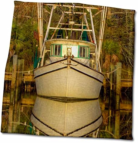 3дРоуз, САЩ, Флорида, Apalachicola, рибарски лодки, закотвени в пристанището. - Кърпи (twl-191122-3)