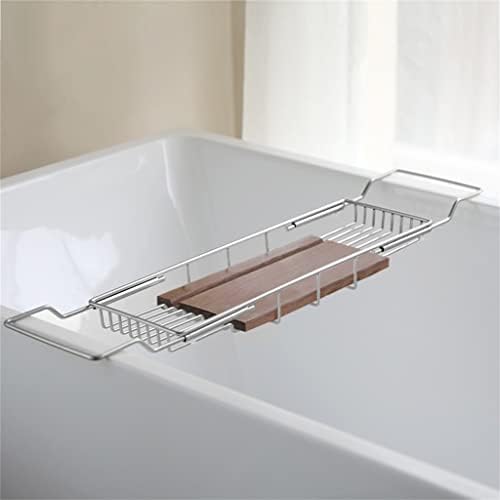Сгъваем многофункционален рафт за съхранение в банята, стойка за вана от неръждаема стомана (Цвят: A, Размер: