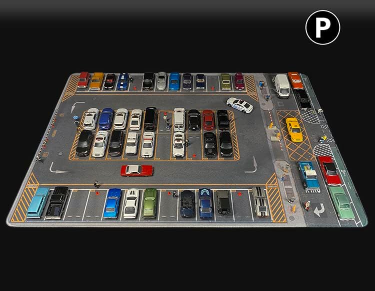 NATEFEMIN Скалата 1:64 Голяма Подложка за паркиране за Лят под Налягане Модел Автомобил От Сплав, Играчка За
