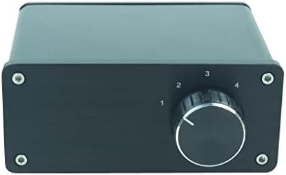 Преминете аудиосигналов SLNFXC 4 входа 1 Изход HiFi Стерео RCA Преминете на Дърва Скоростна избор (черен)