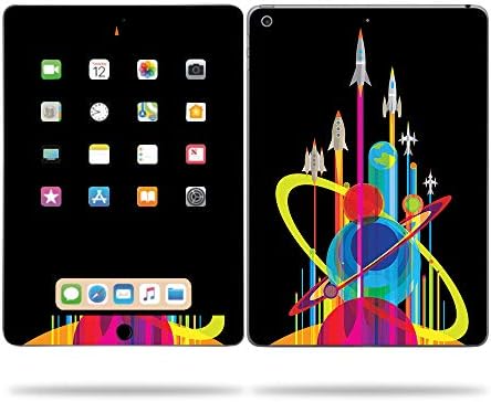Корица MightySkins Съвместим с Apple iPad 6-то поколение 9,7 (2018) - Космически плакат | Защитно, здрава и уникална vinyl стикер | Лесно се нанася, се отстранява и обръща стил | Произве