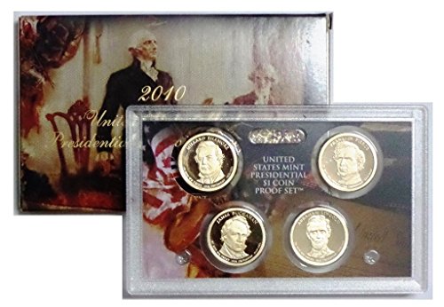 Президентски комплект от 4 монети на 2010 г. с доказване на автентичност в кутия и COA