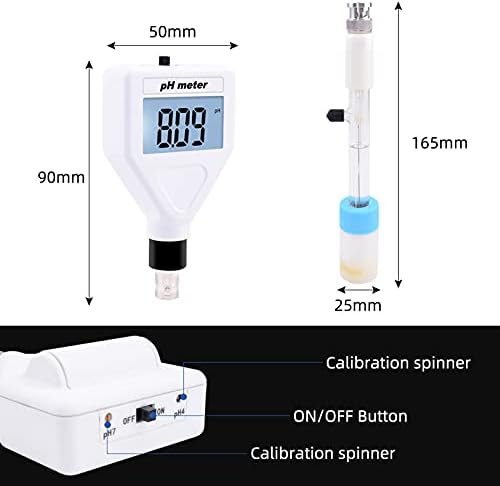 BeiQuan pH Meter Цифров Измерител на Киселинност pH Тестер за Измерване на Почвата Тестер за Растения, Цветя Измерване на