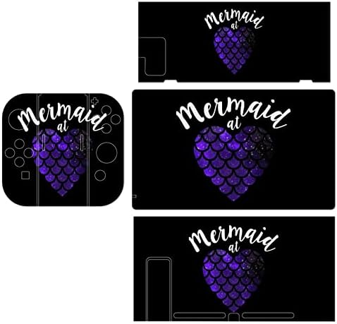 Стикер Mermaid at Heart Switch Игра с Красив Дизайн, Изцяло Обертывающая на Кожата Защитен Филм, Съвместима с Switch