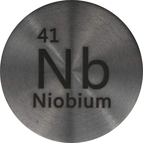 Метален диск от ниобия (Nb) 32 мм 99,95% Чистота за събиране или Експерименти