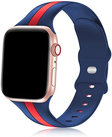 Дизайнерски спортни въжета iWabcertoo, съвместими с джапанки Apple Watch 38 мм, 40 мм 41 мм за жени и мъже, меки Силиконови