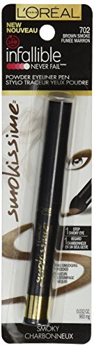 Молив за очна линия на очите на L ' Oréal Paris Infallible Smokissime Powder, Черен Дим, 0,032 унция. (Опаковка може да варира)