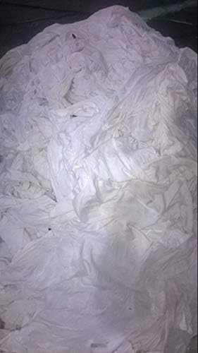 Бели Плетени Памучни Парцали, без кърпичка-маслени бои-За оцветяване-Маслени-Кал-Универсални дрехи - на Възстановения материал за тениски Кутия с тегло 50 килограма