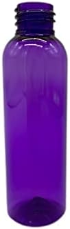 2 унция Виолетови пластмасови бутилки Cosmo - 12 опаковки на Празни бутилки за еднократна употреба - Не съдържат BPA - Етерично масло - Ароматерапия | Бели закручивающиеся