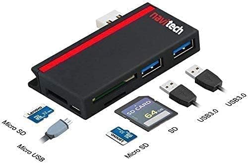 Navitech 2 в 1 Лаптоп/Таблет USB 3.0/2.0 на Адаптер-hub /Вход Micro USB устройство за четене на карти SD/Micro SD карта, Съвместима с ASUS Zenbook 17 Fold OLED UX9702 17,3