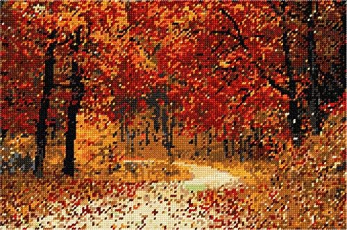 комплект за бродиране pepita: Есенна пътека, 13 x 9