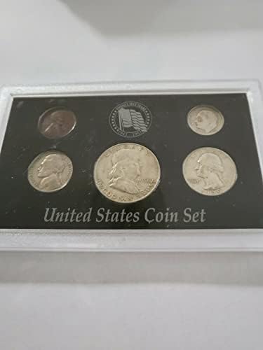 Набор от монети 1950 година на издаване - 5 монети на САЩ, който се поставя в Пластмасов държач