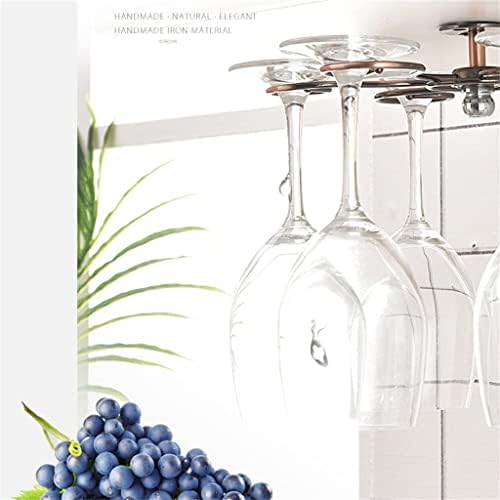 WFJDC Окачен Метален Държач за вино, чаши Стойка за чаши С покритие от Шампанско, Вино Чаша, бутилка, Обърнати с Кухненски Стенен вино багажник (Цвят: B размер: както е п?