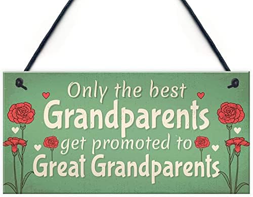 Подарък дъска за прабаби и дядовци Мэйдзиафэй Обява за раждане на детето, за баби и дядовци Подаръци за баби и дядовци 10 X 5