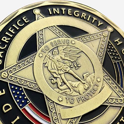 BHealthLife Монета Покана на Департамента на полицията на САЩ Свети Михаил Закриля Молитва полицейски правоприлагащите