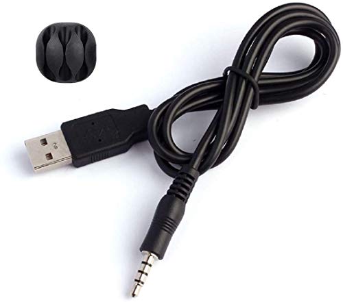 ZIMRIT 3,5 мм Штекерный AUX аудио жак до USB 2.0 Штекерный Кабел За зареждане, Кабел-Aux адаптер за USB Кабел и адаптер USB Aux вход, Черен, 3 Метра