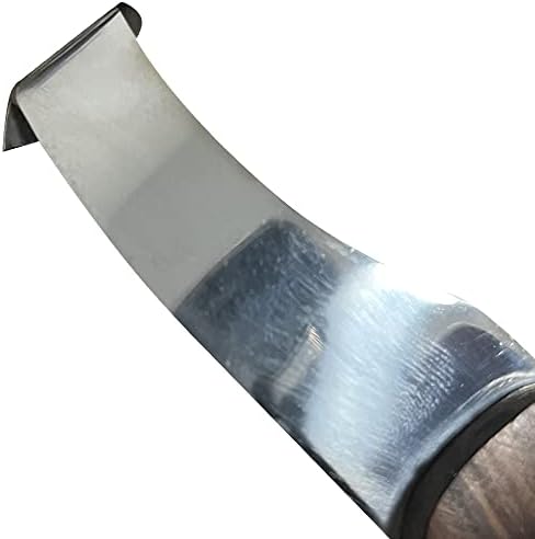 Ковач инструмент LeCzar - Японски нож за копита с двойно острие от неръждаема стомана - Гладка Дървена дръжка от висококачествени материали за дясната ръка