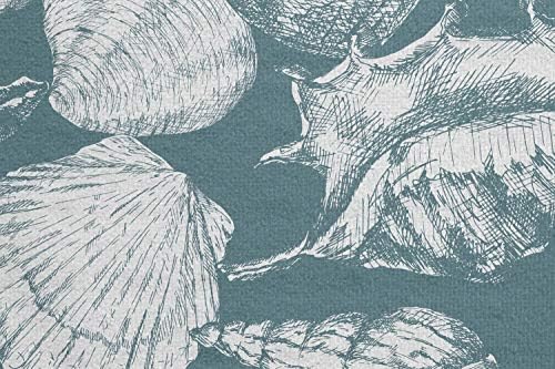 Кърпа за подложка за йога Ambesonne Раковина, Эскизные Илюстрации морски елементи, Подводни Вибрации, Нескользящий