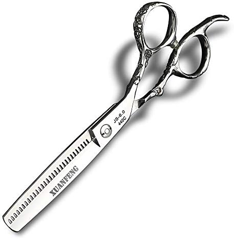 XUAN ФЪН Роза Резба 6 Инча Фризьорски салон Професионални Ножици За Коса Набор от японски ножица 440C за рязане и Филировочные ножица (Истончающие ножици)
